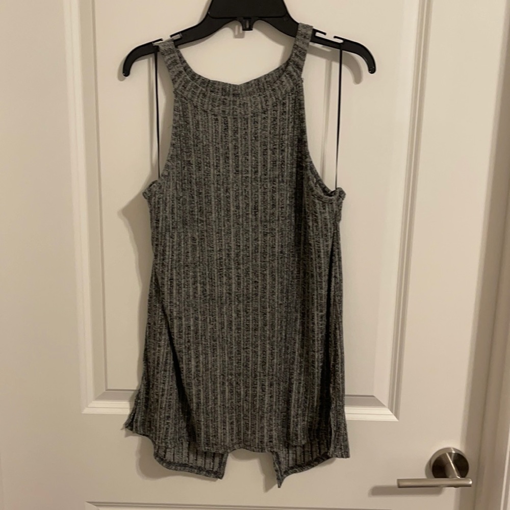 Grey open back tank